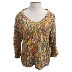 CT1916 Ethyl Yellow & Gray V-neck Sweater S